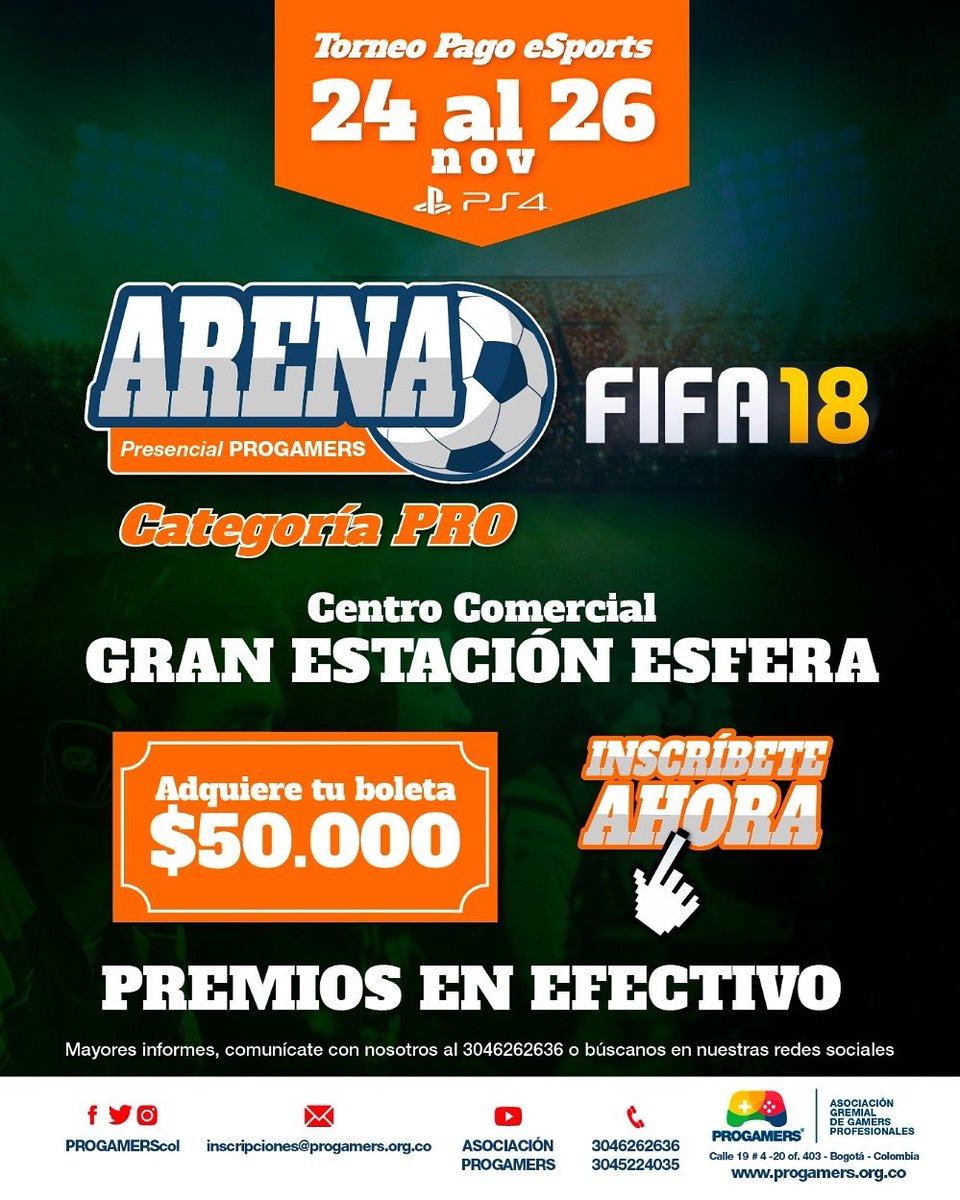 PROGAMERS_COL's tweet image. PREMIO EN EFECTIVO $ 3´500.000
1.Realizar el pago en cualquier banco COLPATRIA o vía BALOTO a la cuenta corriente No. 4801020815 del banco COLPATRIA.
2.Diligencia el formulario que se encuentra en el siguiente link goo.gl/izZZec