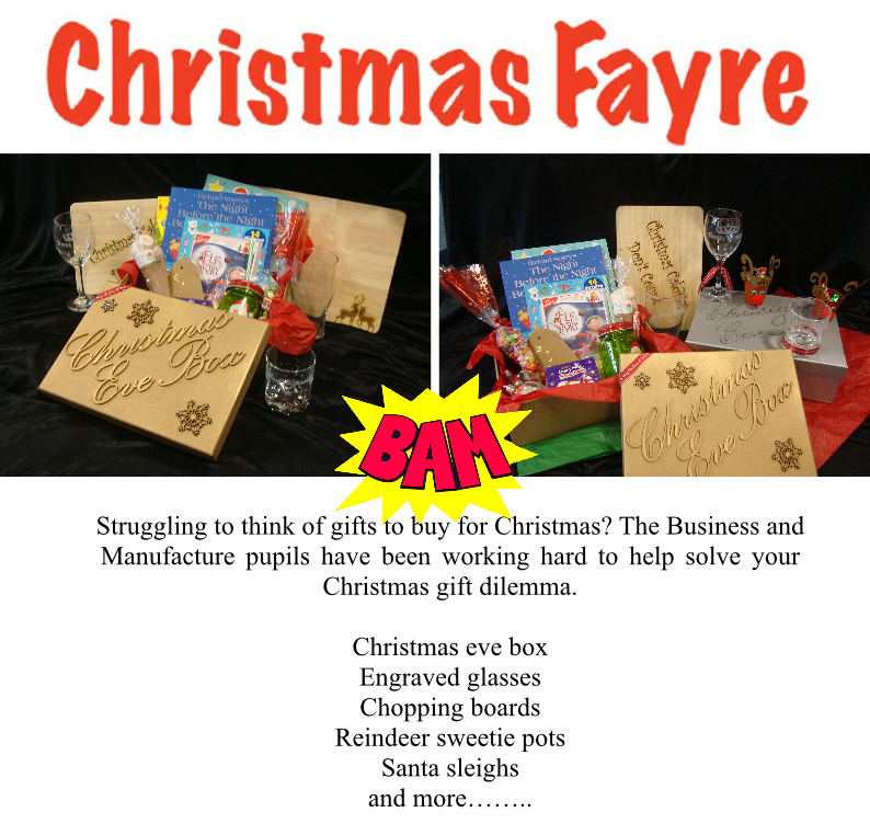 STEMKHS's tweet photo. The 'Business &amp; Manufacture' club have been busy preparing for the Christmas Fayre on Tuesday 28th November from 7-9pm! https://t.co/15qj34cZ0C