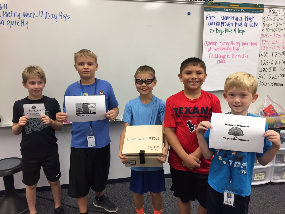 They helped Tom the Turkey rescue his Presidential Pardon just in time for Thanksgiving! #sceshine #bethelegacy #breakoutboxes