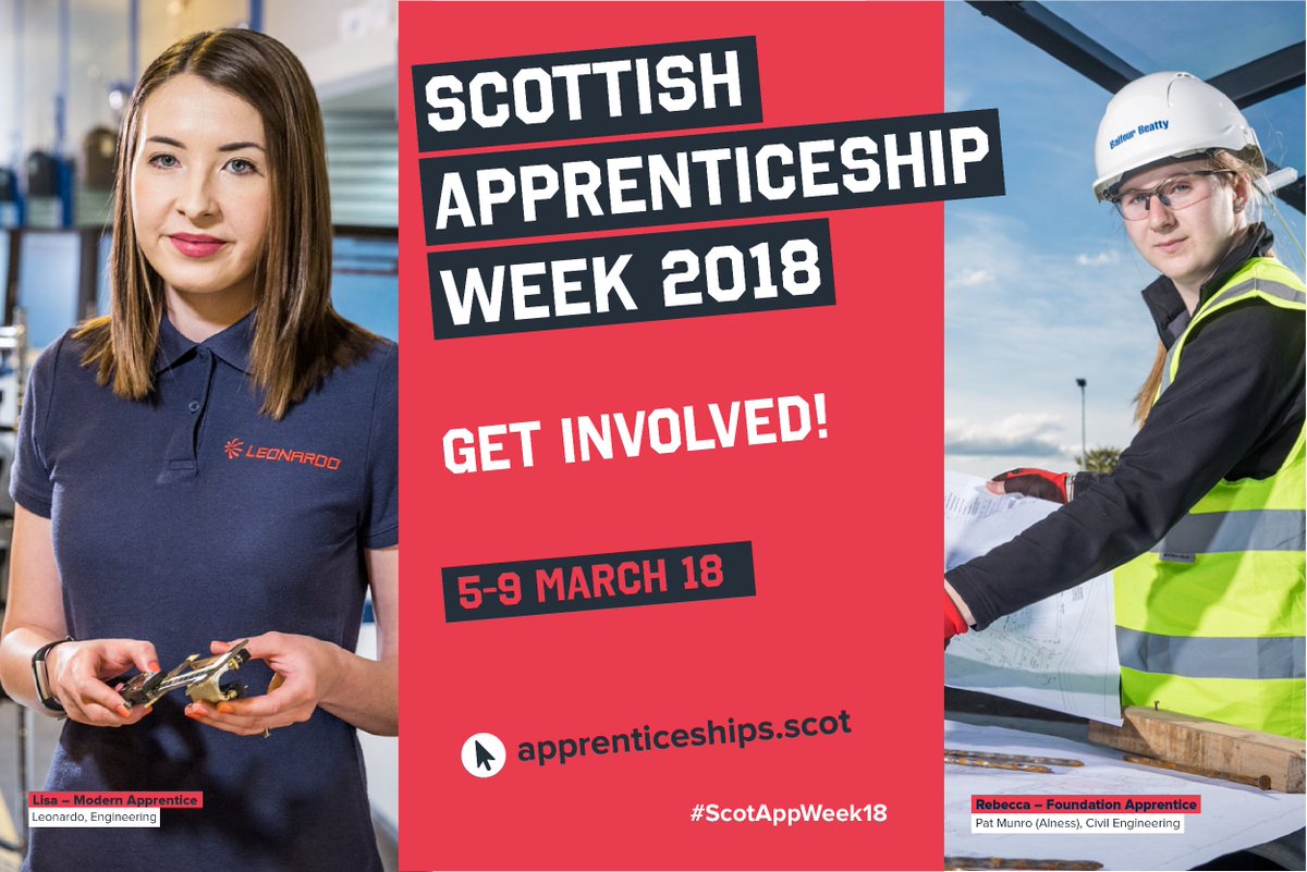 skillsdevscot's tweet photo. Feeling inspired by this year's #ScotAppAwards? Get involved with #ScotAppWeek18 next March! #getinvolved #apprenticeships https://t.co/KrTF2JHEQr