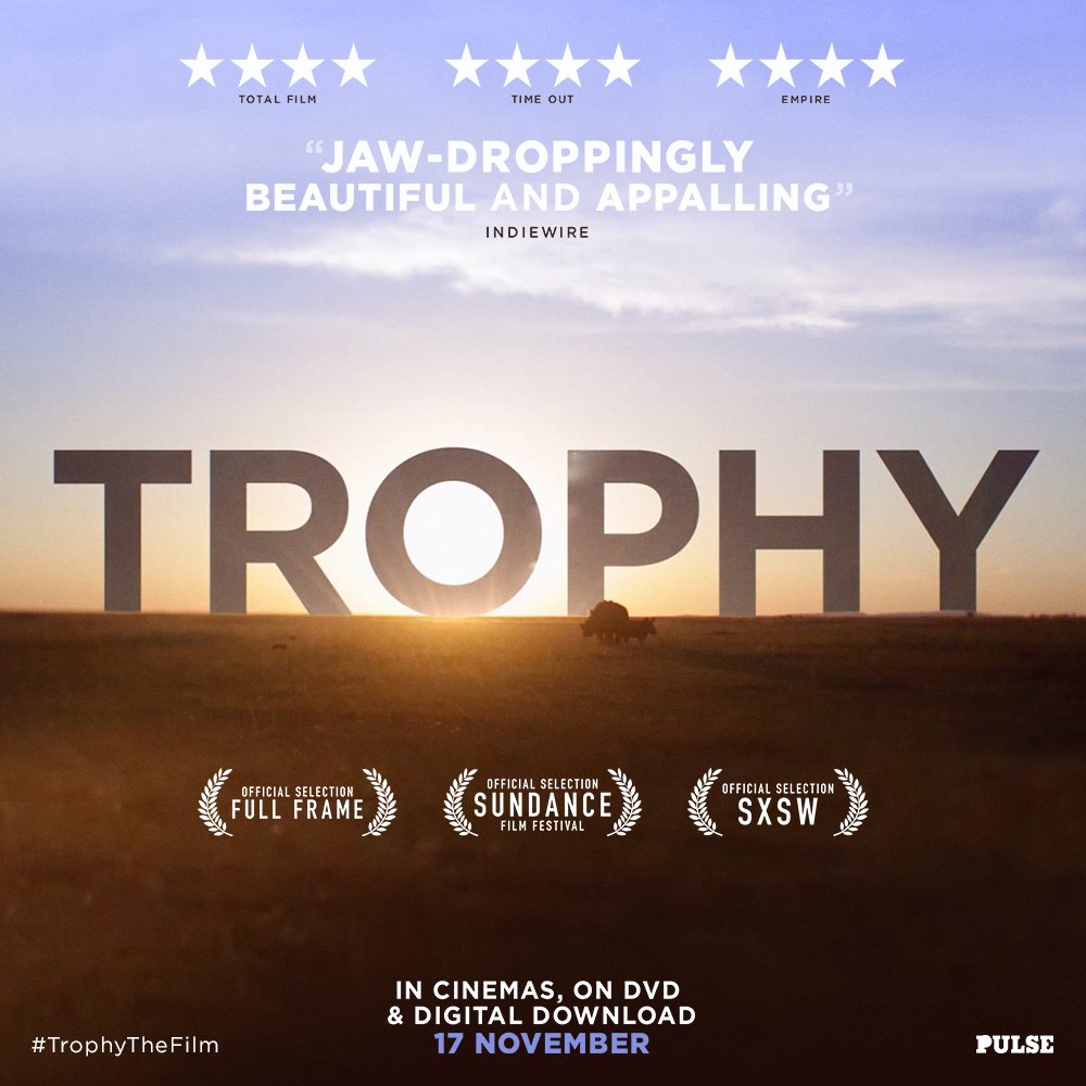 Catch TROPHY in cinemas, on DVD and Digital Download from today. This conversation is more vital today than it ever has been…Join the debate. <a href="/trophythefilm/">trophythefilm</a> #PulseFilms #RhinoHorn #IvoryTrade #Elephants #rhinos
