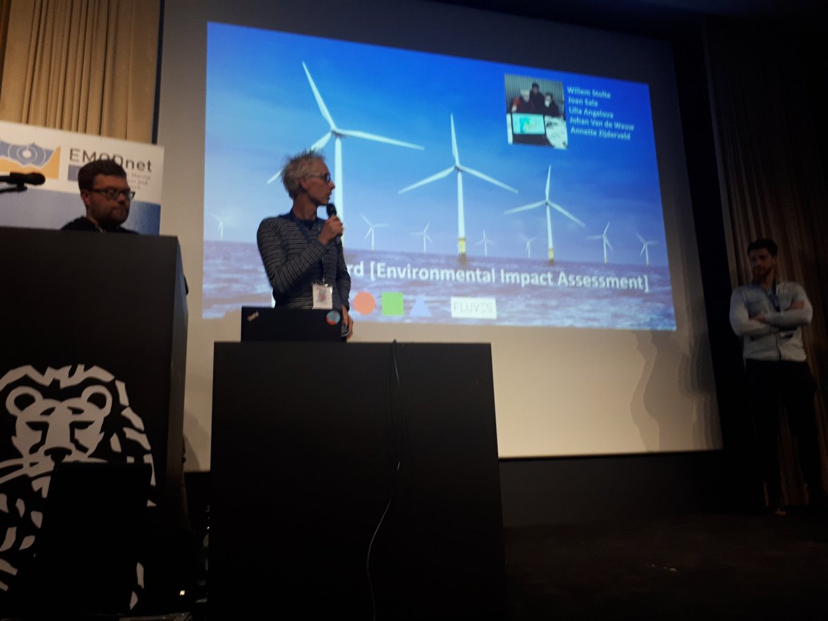 EMODnet's tweet photo. Team 6 @deltares OpenEarth explaining their new tool for Environmental Impact Assessment - #EIA Wizard @ #OSL2017 https://t.co/IyLI9x5MGD