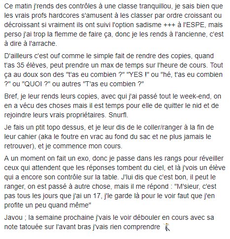 MsieurLeProf's tweet photo. Rendre un contrôle : une aventure de chaque instant https://t.co/7KwYDE7YQH