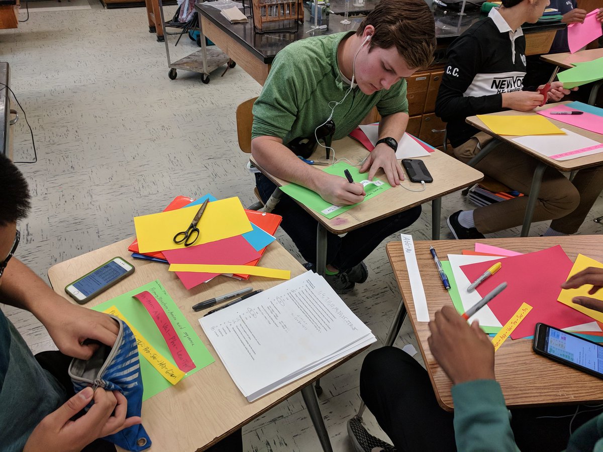kathyamorton's tweet image. RHS junior #IBbio  modeling the primary, secondary, tertiary and quarternary structures of proteins. #Topic2.4