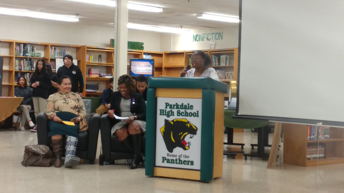 Gomez_tech's tweet photo. @PHSshare @pgcps  So many inspirational things were said today during our culminating American Education Week Program. One that stuck with me was "The value of tomorrow begins with your actions of today." #AEW2017 #greatbychoice #Parkdale https://t.co/P1vz7Mysa0