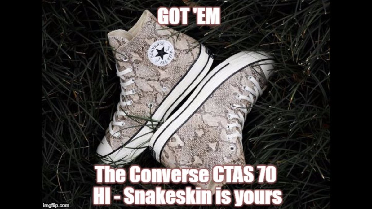 JordanDWinter's tweet image. I think @peterrstafford is rubbing off on me and I’m not mad about It. #snakeskin #converse #mambamentality #slytherin