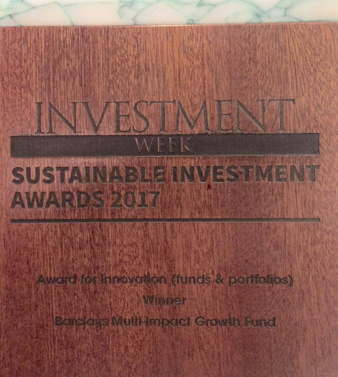 dpayiatakis's tweet photo. Thrilled to receive #sustainableinvestmentawards recognition for @barclayswealth to help make #impinv accessible to more investors https://t.co/wM6SOFlUX7