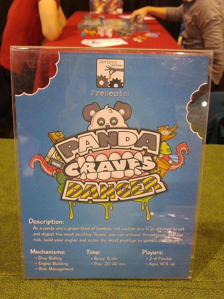 GamersPlane's tweet photo. If you've heard me rant about an adorable, super fun panda board game, this is it. @DeviousDevices  (Looking at you, @IdellaMithlynnd) #PAXUnplugged https://t.co/SkhNm2eItu