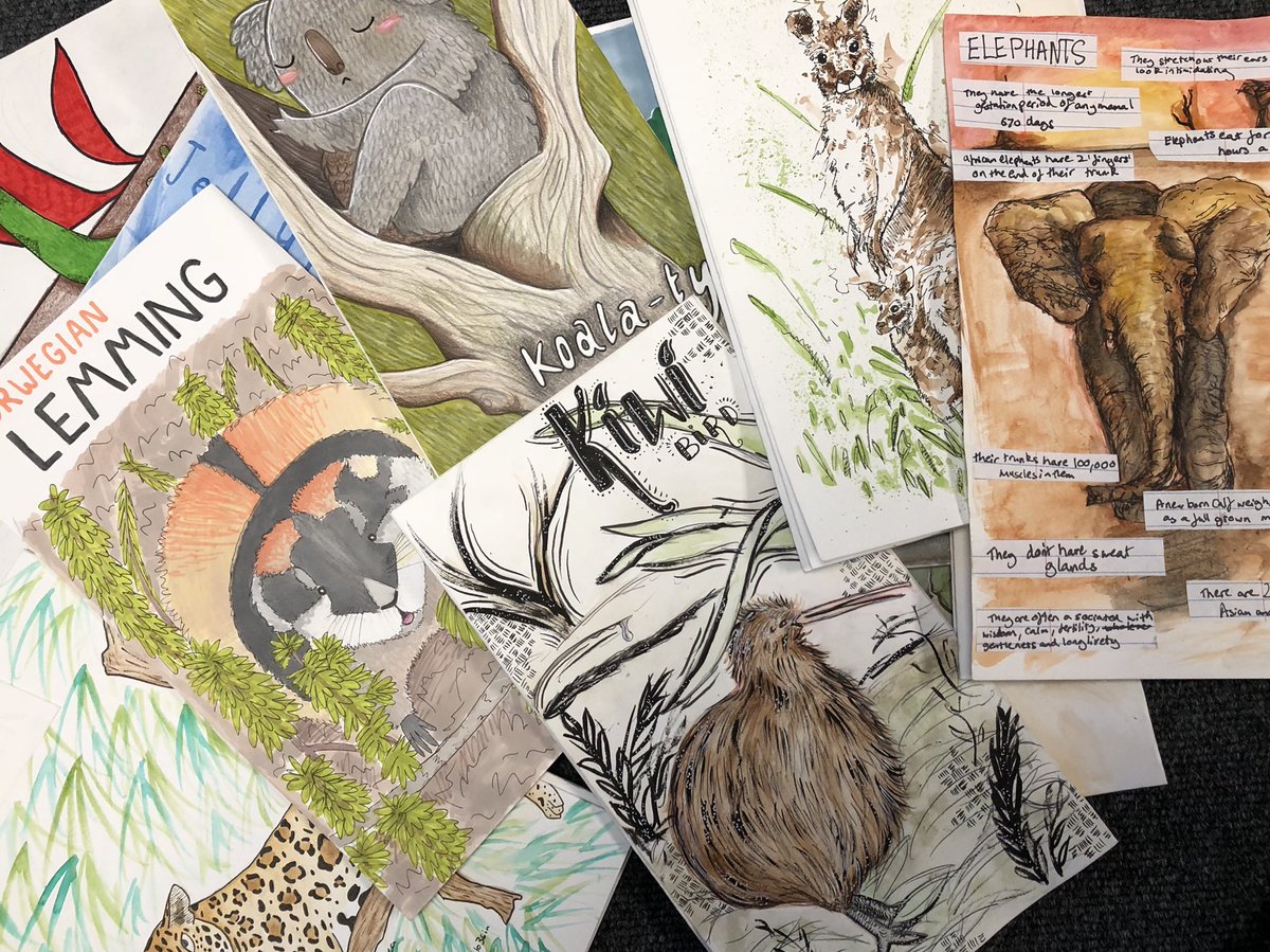 IllustrationPCA's tweet photo. All the parts for the completed bestiary abecedarium made by Year One Illustration for the Context Quake flash project https://t.co/JHWjudtKrb
