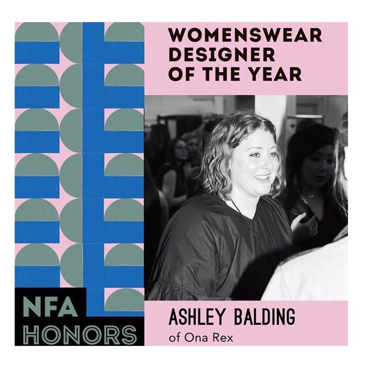 Congratulations on winning womenswear designer of the year <a href="/onarexonarex/">Ona Rex</a>!!! So happy for you!! Ashley is also an instructor &amp; O'More alumna