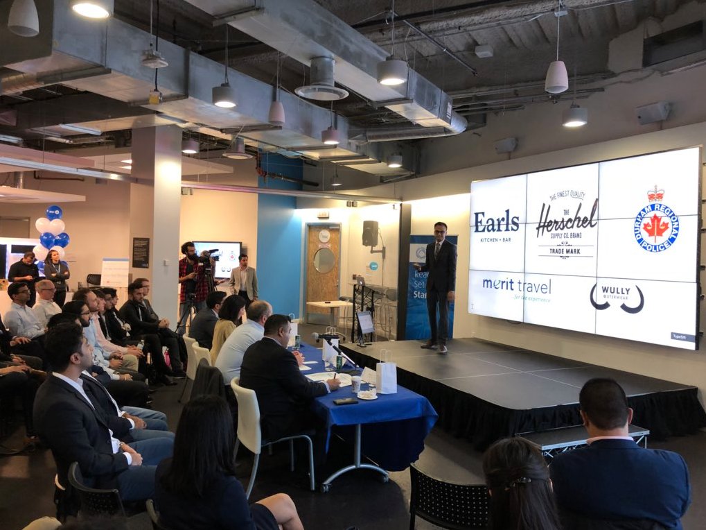 CONGRATS to our @JoeFresh Centre Cycle 5 innovator, <a href="/TypeSift/">TypeSift</a>, for graduating from <a href="/BMO/">BMO</a> Fintech Accelerator this week! "They provide custom data reports without human involvement, allowing businesses to make impactful decisions, faster." -@RyersonDMZ #DMZBMOFintech #JFCinnovator