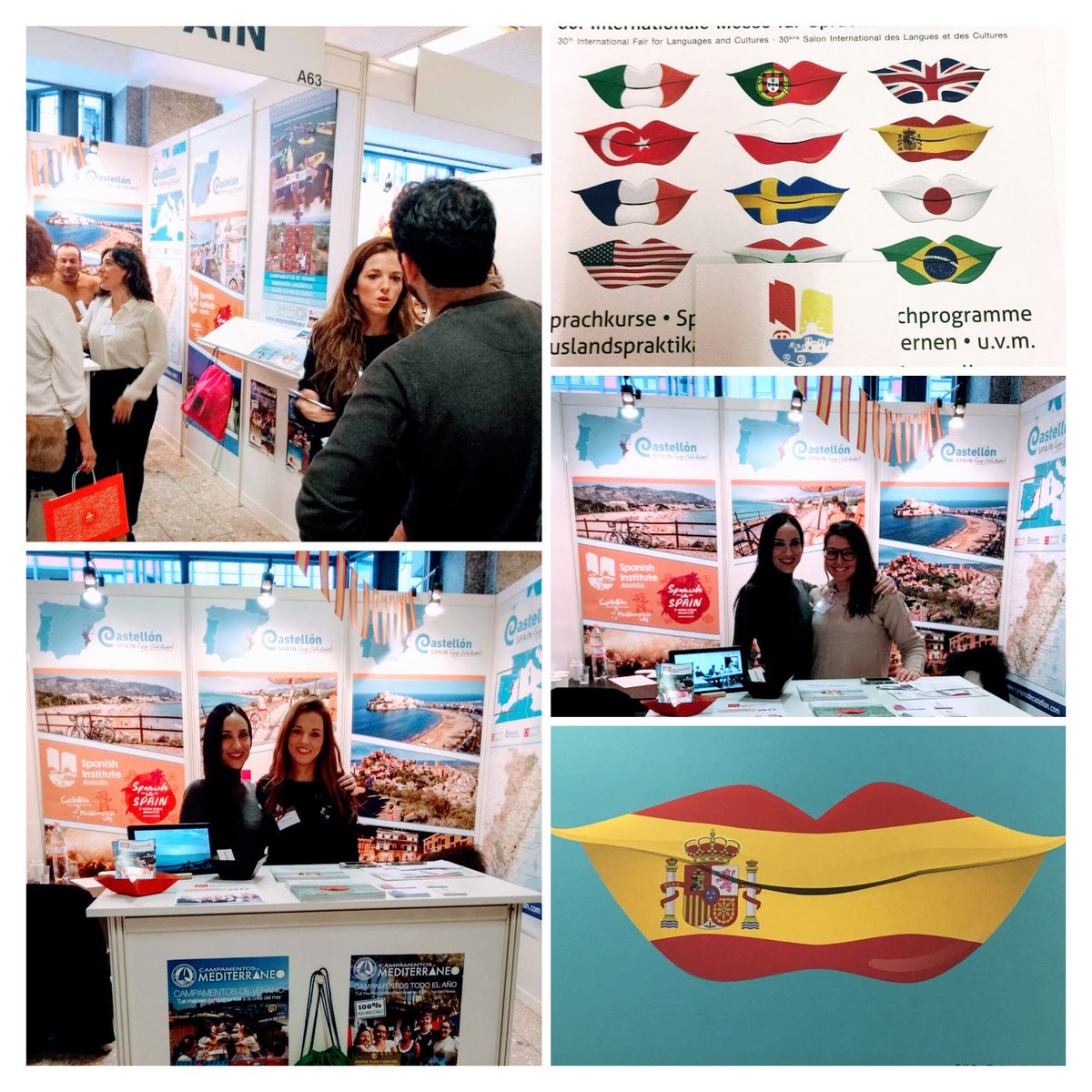 agilcentros's tweet photo. ¡Estamos en Expolingua Berlín con el patronato de Turismo de Castellón dando a conocer nuestro centro de Español, Spanish Institute, acreditado por el Instituto Cervantes! https://t.co/zWhM3zEmyE