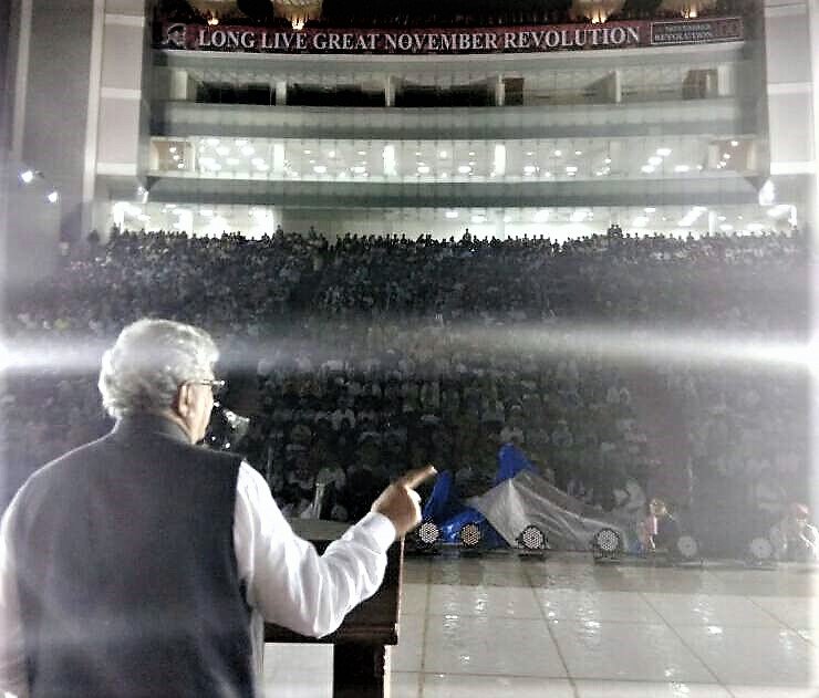 KbSundarmyth's tweet photo. #Secular India*#Brand West Bengal*#NovemberRevolution100
Today at Uttirna Amphitheatre,Kolkata,CPIM GS Sitaram Yechury addressed the concluding Ceremony of Year Long Programme to Observe November Revolution Centenary by the CPIM'S WB State Committee. https://t.co/bu0gXCzYEX
