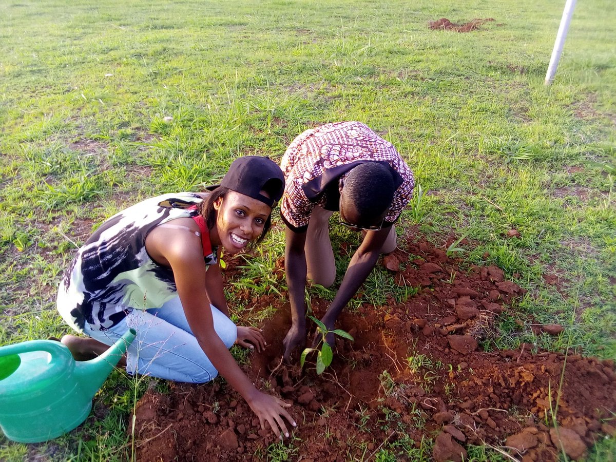 RotaractUnik's tweet photo. Club President Was today joined by former miss Unik Vicky in tree planting. We are proud to have partnership with the Miss and Mr unik team https://t.co/QBJN5INSt3
