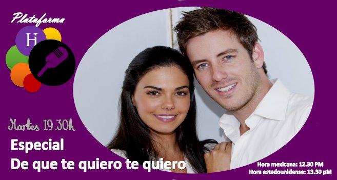 El proximo martes a las 19:30 hora España tendremos un programa especial dedicado a la telenovela #DeQueTeQuieroTeQuiero entrando en este enlace mixlr.com/plataforma-h/ ¡No te lo pierdas!