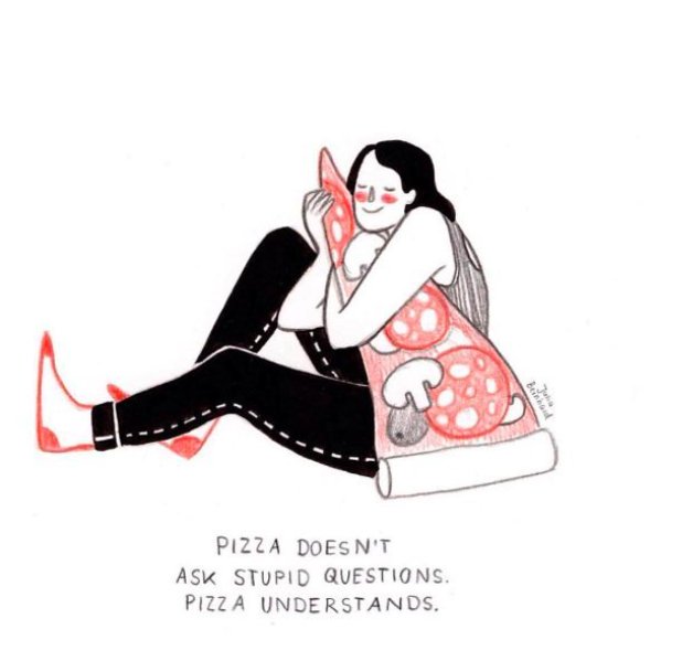 TuttiVeggie's tweet photo. @My_Little_Paris So true!!! 🍕😍🍕 (photo by @juliabernhardcomics) 
#Pizza #BestFriend #Forever #Paris #Quote #TuttiVeggie https://t.co/v2TnNxbTng