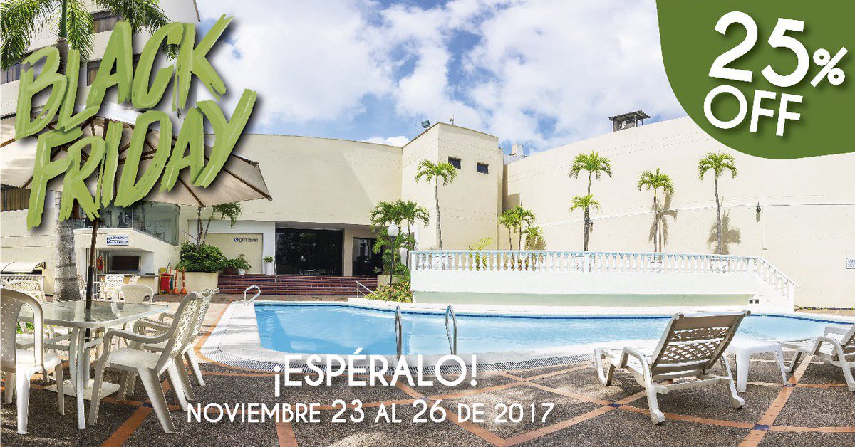 hpuertadelsol's tweet photo. A Hotel Puerta del Sol, Barranquilla llegan las mejores ofertas en nuestro #BlackFriday
¡ESPÉRALO!
Del 23 al 26 de noviembre
#FarandaHotels #LivingFaranda #PuertaDelSol #Barranquilla https://t.co/0cC7RNDX4g