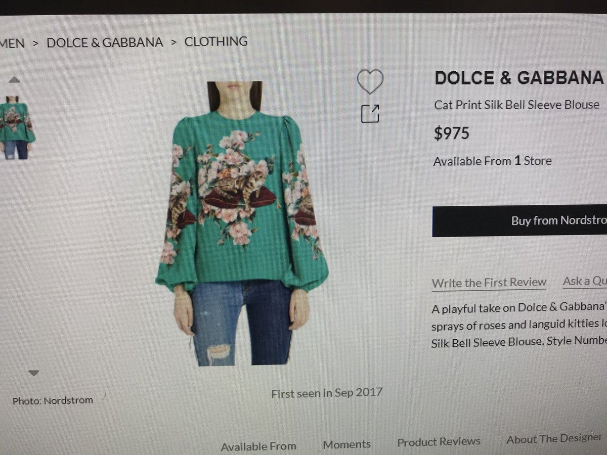 AllisonMKelley's tweet photo. Ok so update on the @iamsambee cat shirt. It’s a $975 @dolcegabbana shirt. @HeatherKKelley - Christmas is coming! LOL....WHYYY 😭😭😭 https://t.co/U4FkV6YewX