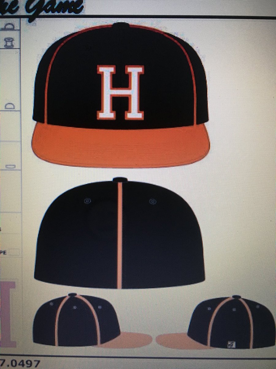 HamWestBaseball's tweet photo. Home hat options! Like for orange front, retweet for hat with piping! https://t.co/MOJsLWCAbj