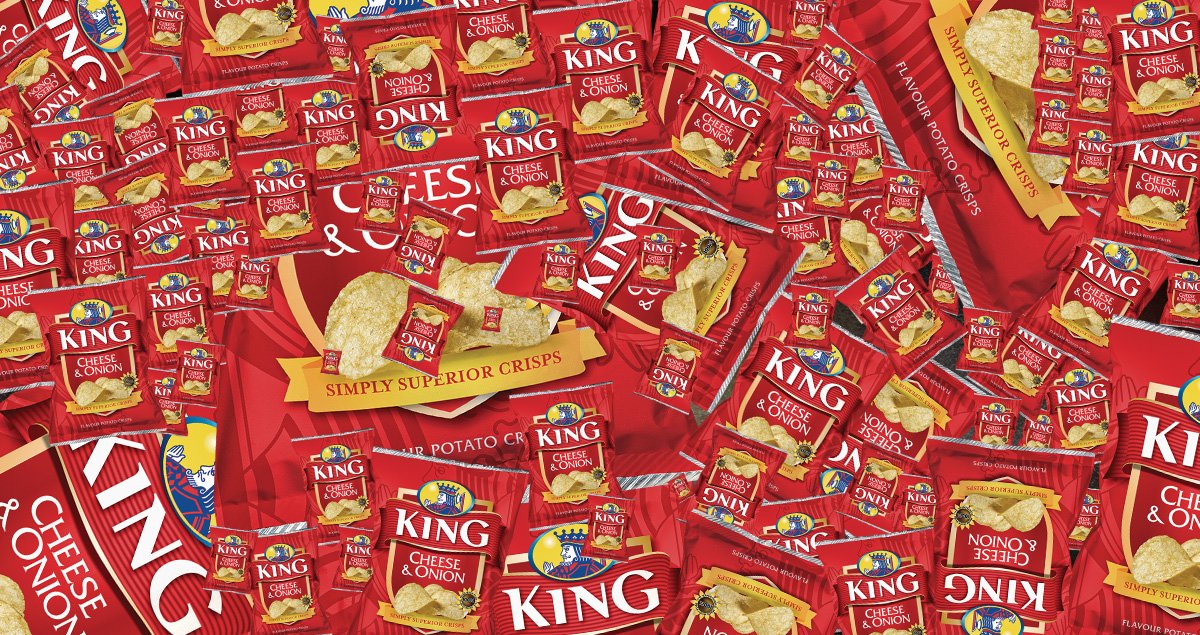 For your chance to win a whole box of #KingCrisps simply follow us and tell us how many packets of King are in this picture. Good Luck!
