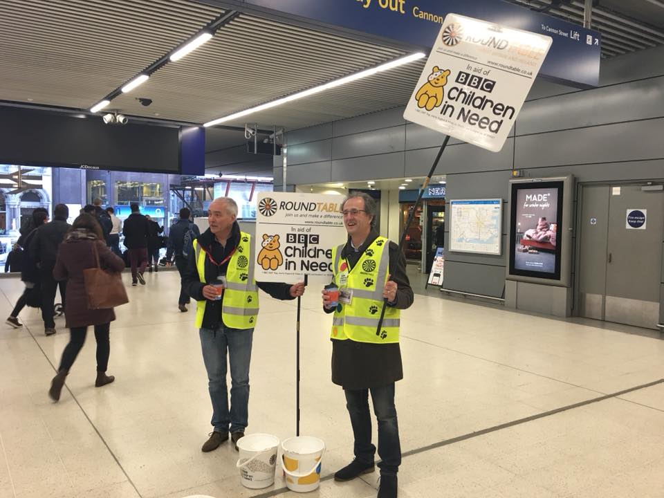 RoundTableBI's tweet photo. A BIG thanks to our big brothers @41Club for their help in fundraising with #RoundTable members today for @BBCCiN! Fingers crossed we beat last years total! #Pudsey #childreninneed2017 #DiscoverRoundTable #DoYouThing https://t.co/588AczCuLS