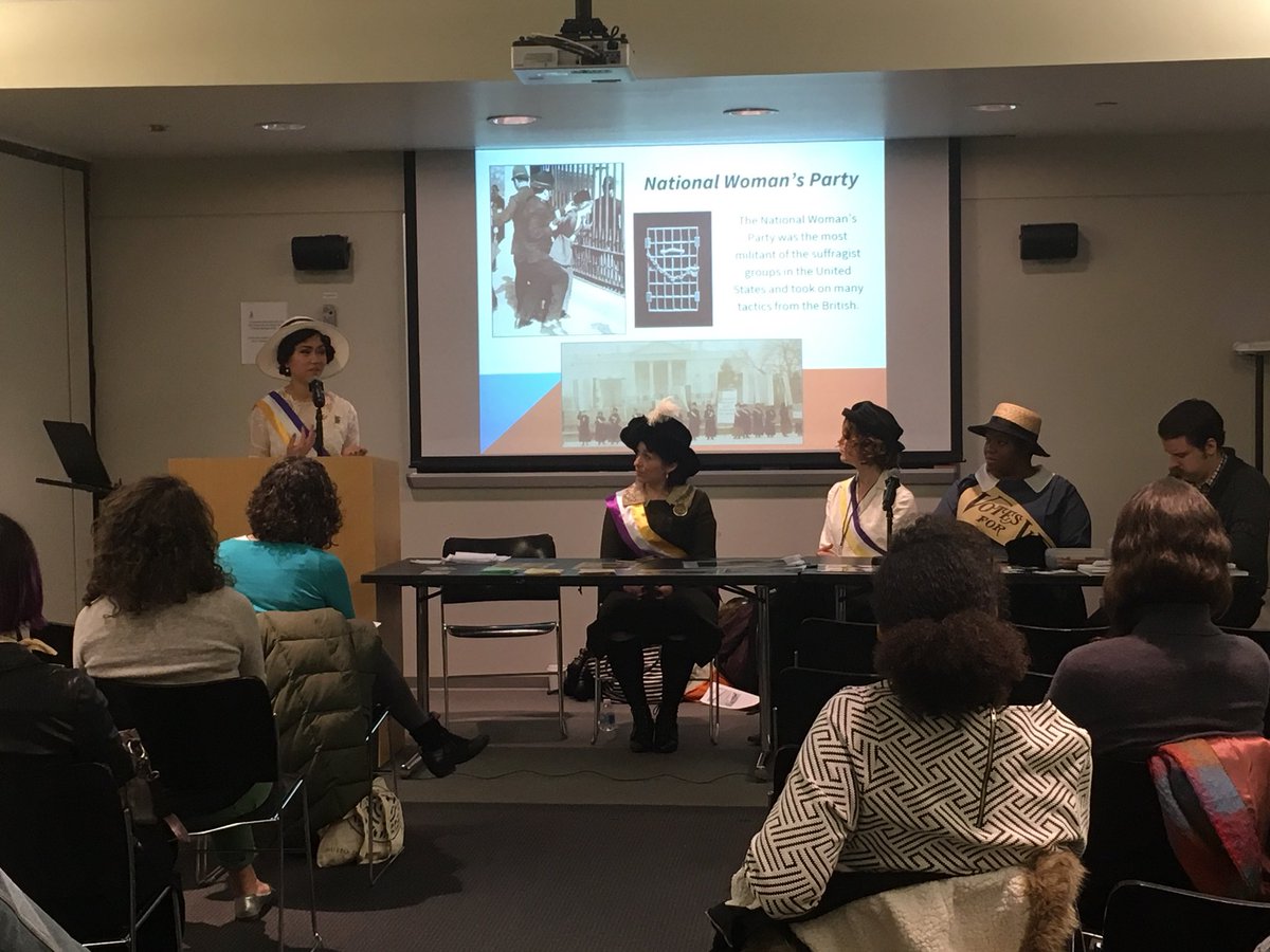 PhcCuny's tweet photo. Livestreaming #PHC2017 now! Fancy suffragist hats and all. https://t.co/Xb3keAkGQo AND https://t.co/K83Y6OsZ5y https://t.co/JVm6C69Qm0