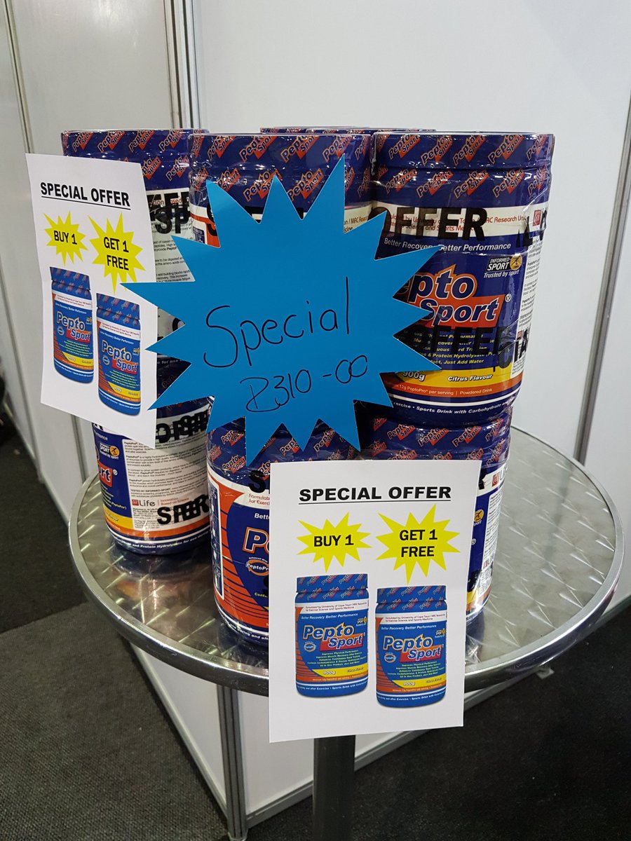 Huge Expo Specials at the Telkom 94.7 Cycle Challenge. Buy 1 PeptoSport and get 1 Free. Only R310!! <a href="/PeptoSport/">PeptoPro</a>