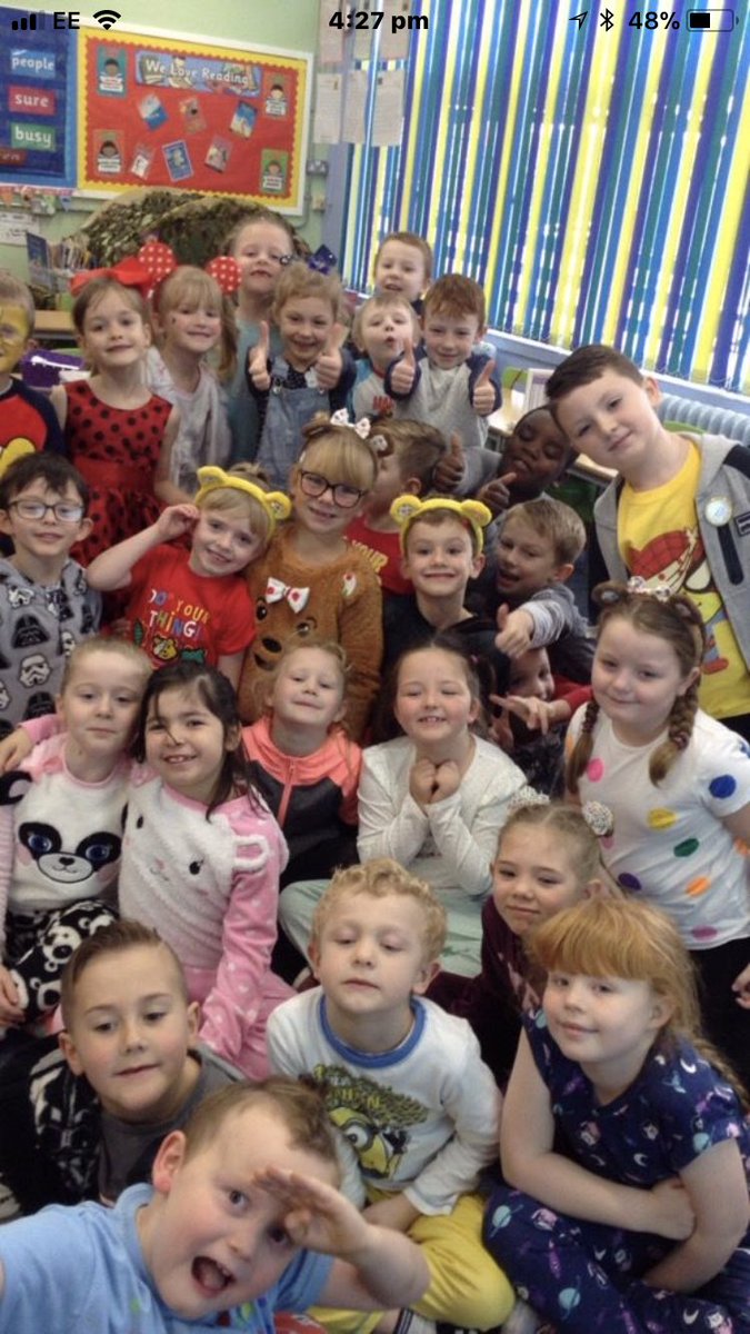Class 2B have enjoyed their pyjama day today! #spots #PudseyBear #childreninneed2017