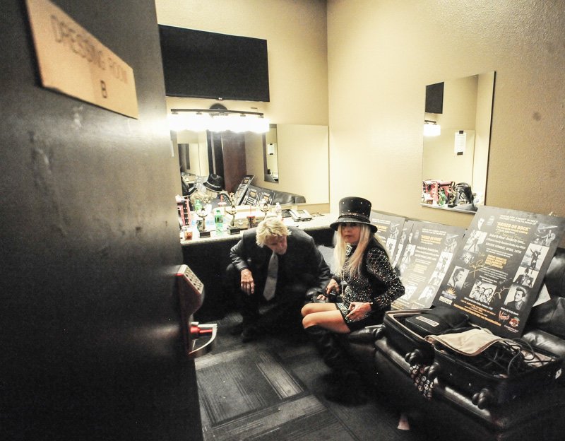 RaisedOnRockdoc's tweet photo. Backstage at the final scene of "@RaisedOnRockdoc @Sally_Steele in Las Vegas. Naughty Gary Busey! @GARYBUSEYTWEETS Photo: @stardogphotos https://t.co/nDGrnhvnw6