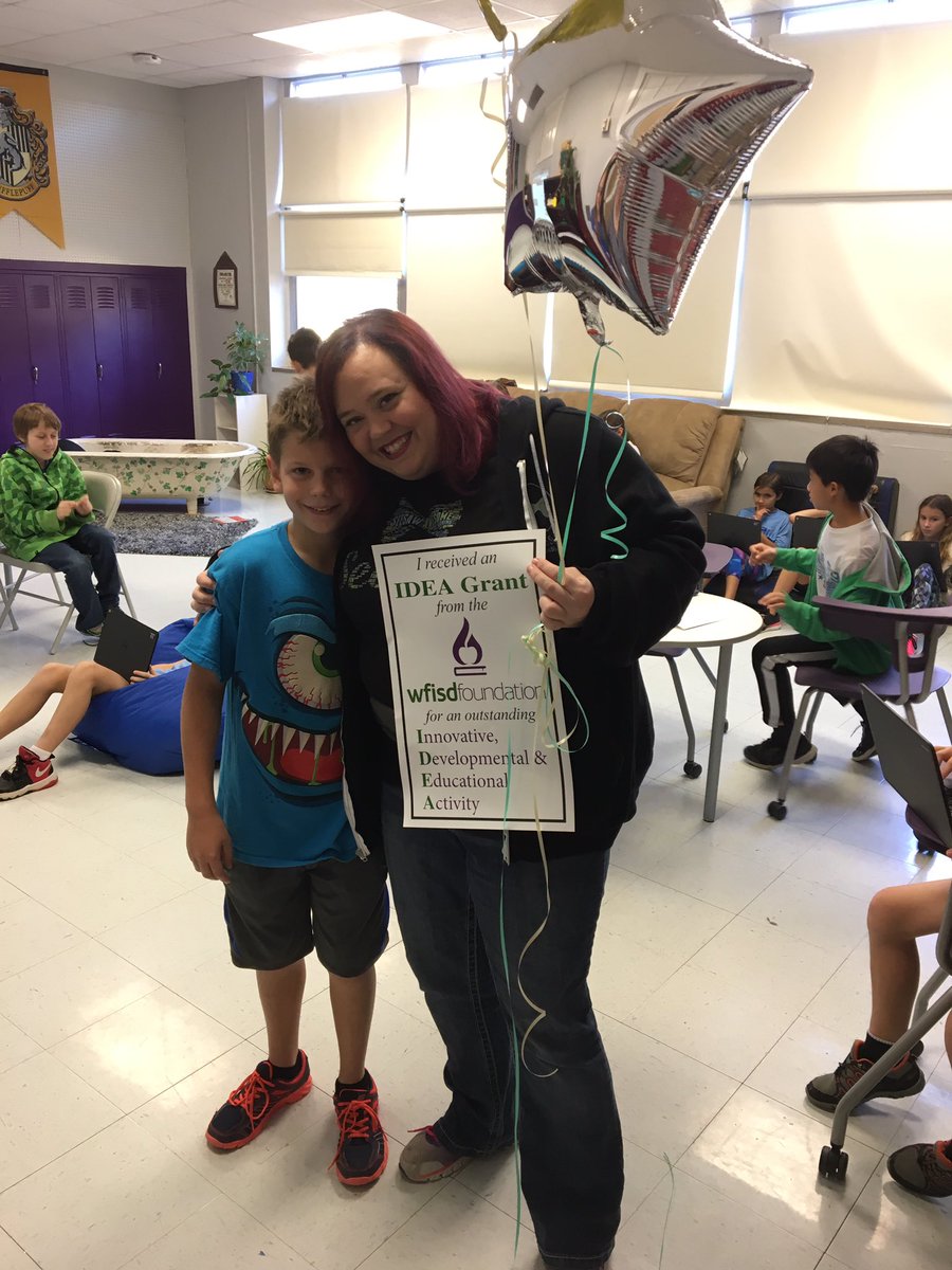 JamieJoMorgan's tweet image. wouldn&apos;t have gotten this #IDEAgrant without this kid! It was a win for US @WFISDschools @wfTAGurit @FollowingFowler #soexcited @simplyward