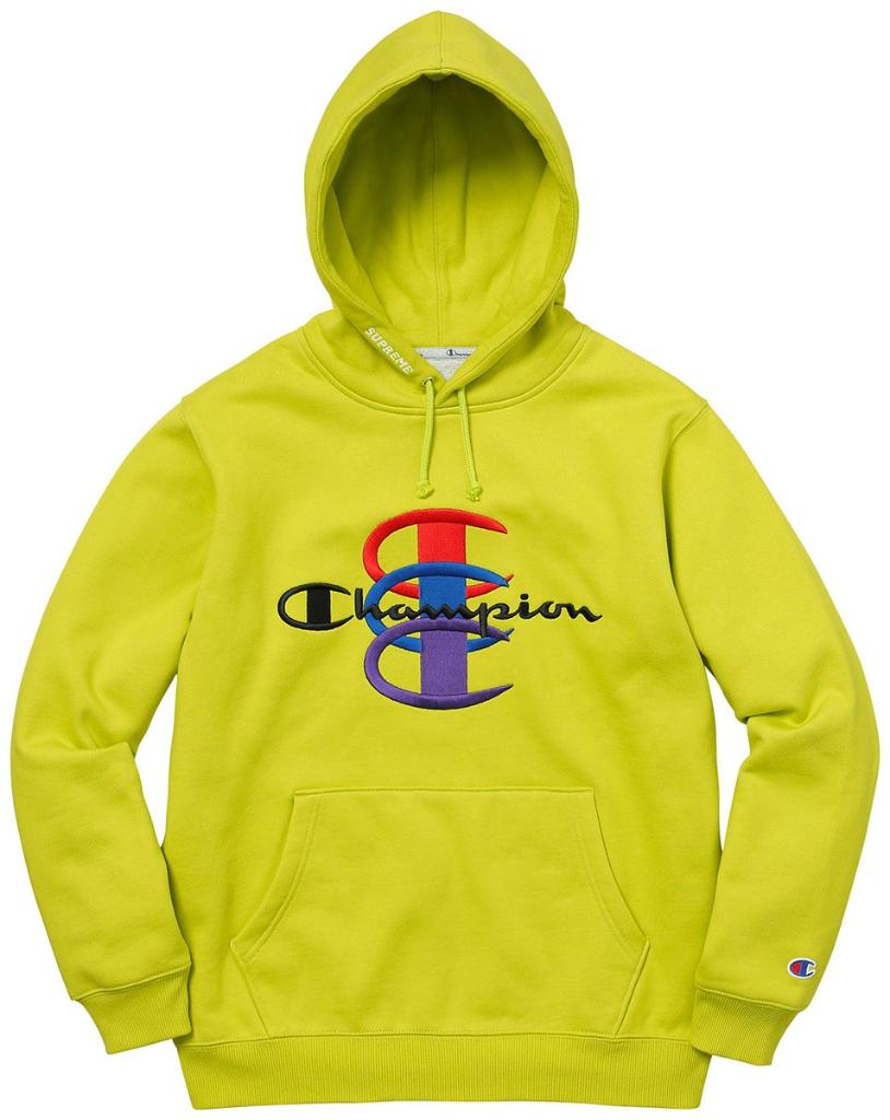 champion stacked logo hoodie
