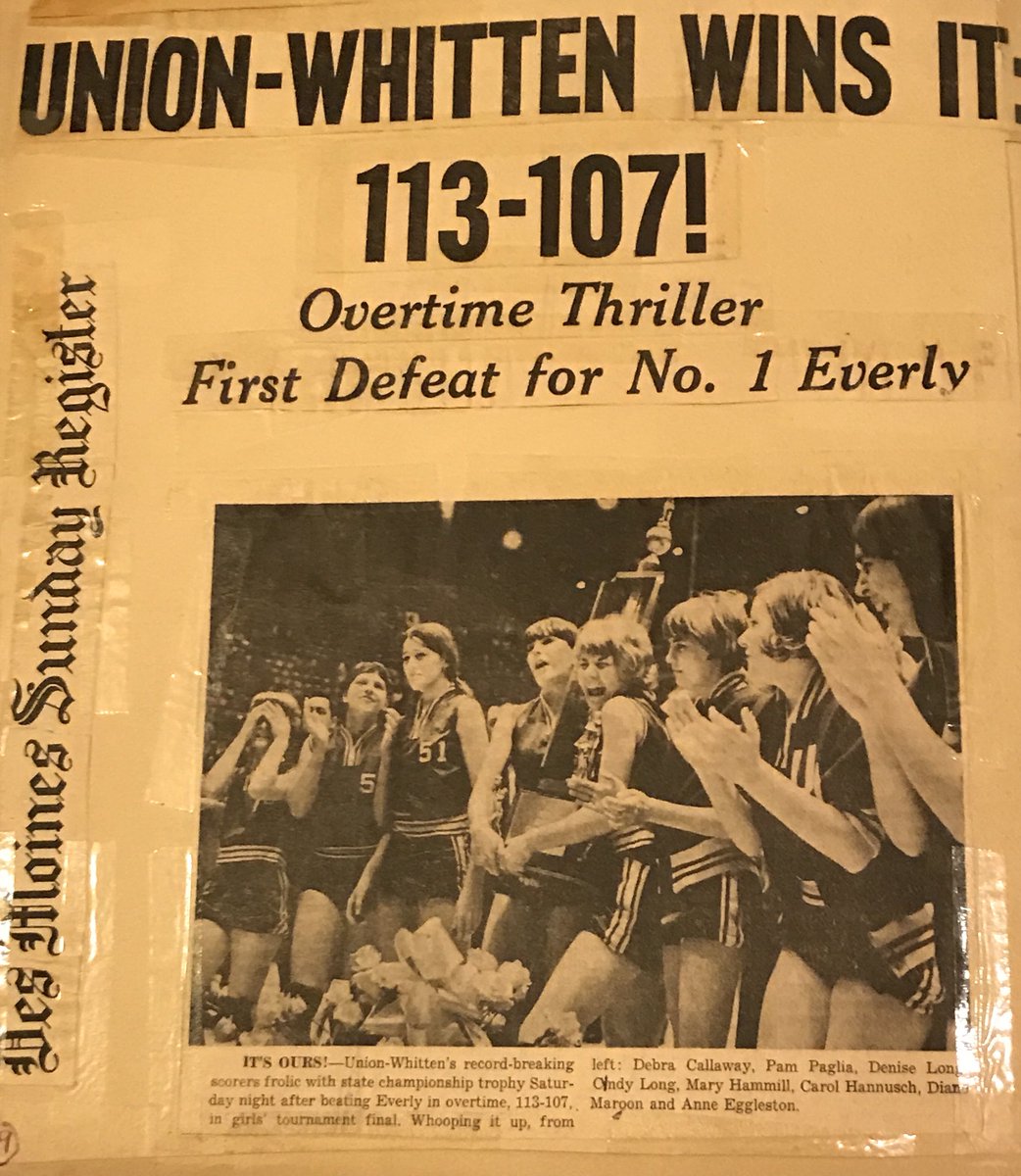 cariteske's tweet photo. It’s a reunion 50 years in the making!! #bcluw honors 1968 championship team tonight! #6on6bball #deniselong #ighsau #WHOhd #@DMRegister @keithmurphy https://t.co/X5zKiSdhgZ