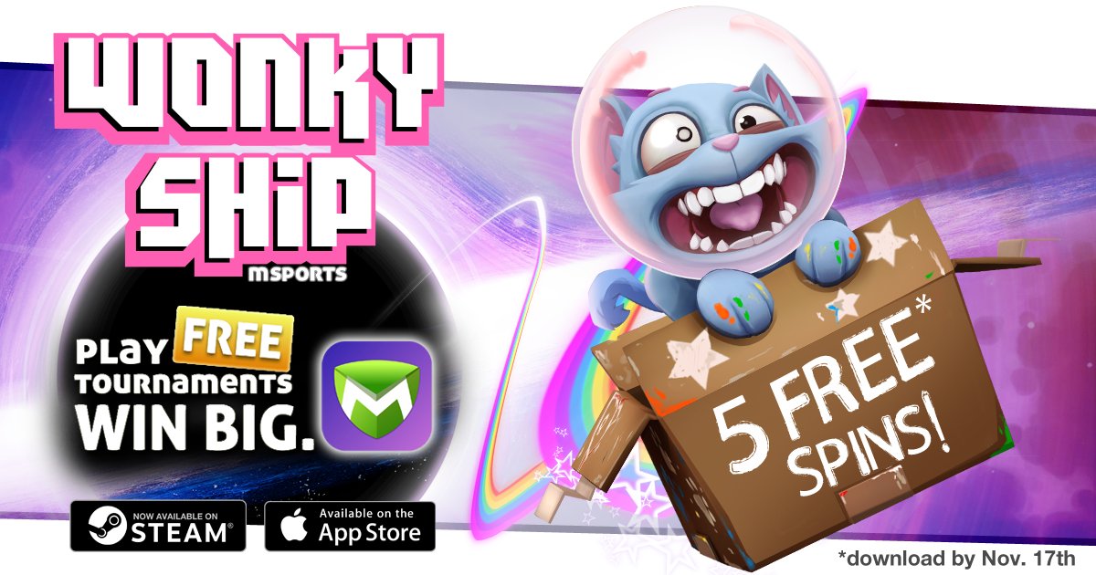 KizStudios's tweet photo. More
Available NOW for Google play and the App store.  Featuring MSports Edition for ios ! The MSports platform lets you play Wonky Ship head to head in a tournament bracket where you can win MPoints that are redeemable for gift cards! 😀COMING SOON to Steam! 11-21-17 https://t.co/09sDmTrfpj