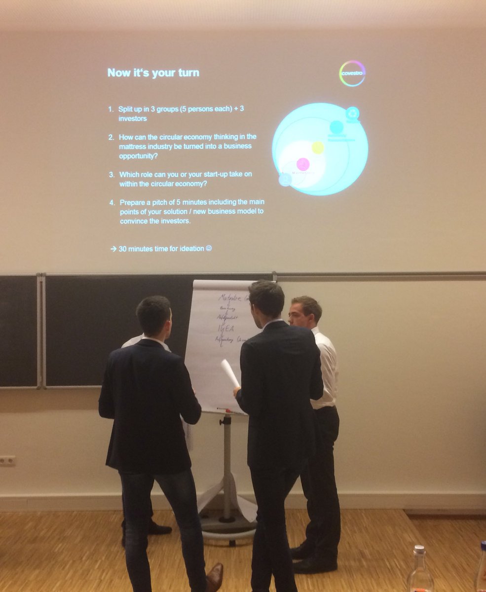 FraukeKuehn's tweet photo. Circular economy challenge at #whu @CovestroGroup https://t.co/XnUfcugqTR