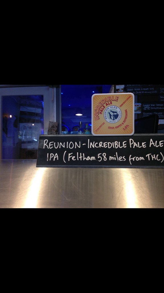 THC_Micropub's tweet photo. 10 beer Friday, we have reunion incredible pale ale on tap. We're the only pub in London selling it this weekend! https://t.co/GVHK5FCK2B