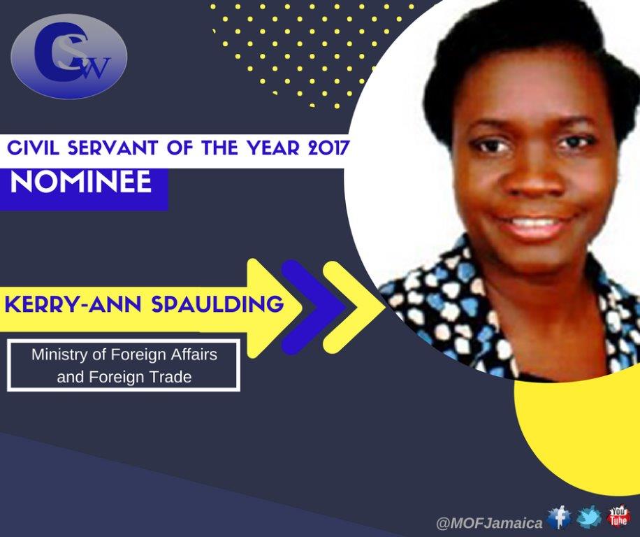 MOFJamaica's tweet photo. 3 women are nominees for Civil Servant of the Year 2017. @onthegroundjm @LoopJamaica @JamaicaTax @JamaicaGleaner @JamaicaObserver @CVMTV @televisionjam @SunCityNewsDesk @Nationwideradio #CSW2017 https://t.co/OcBJtFkrar
