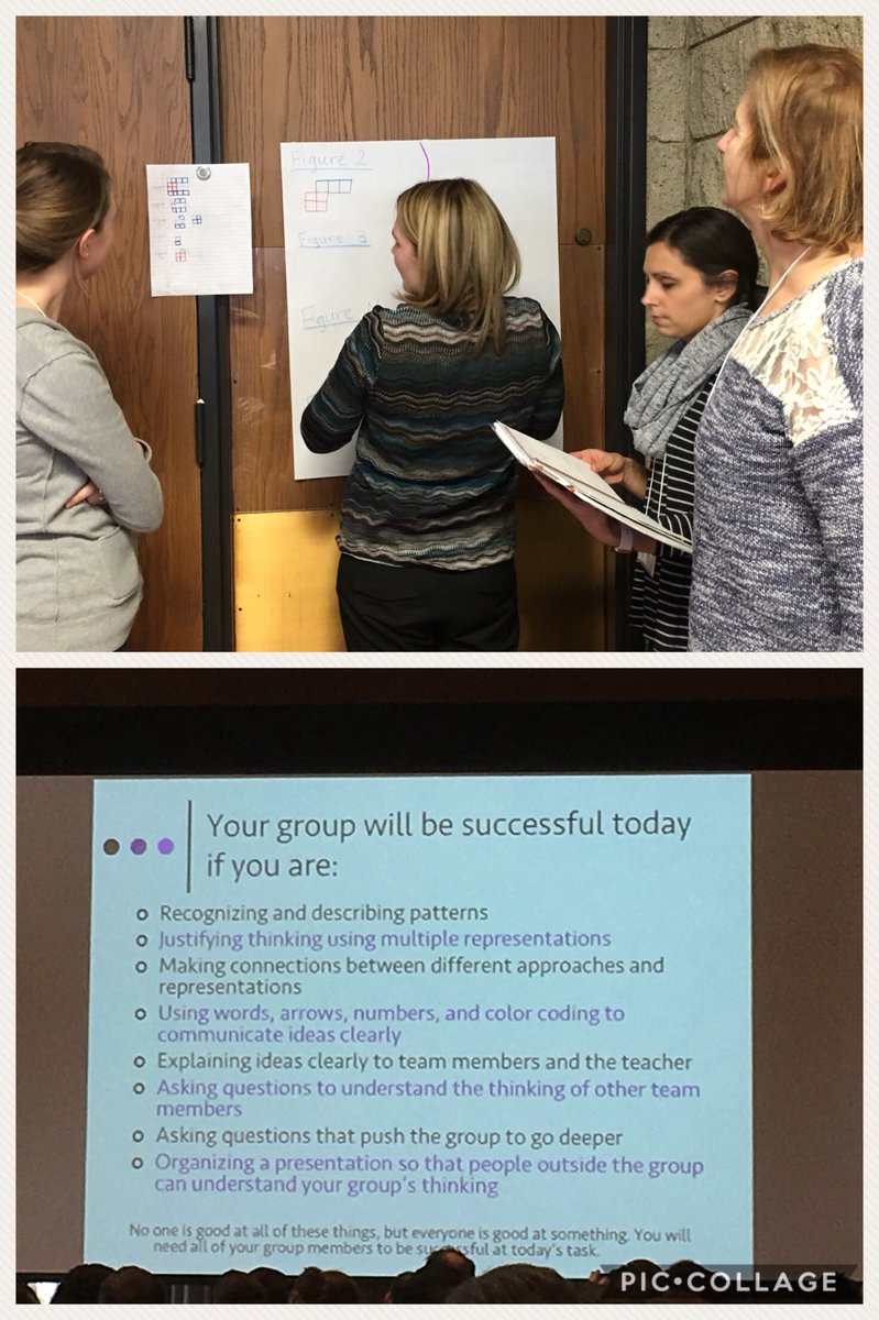 Intense group work with my math department today. Love the thinking, discussion, and process! Thanks <a href="/joboaler/">Jo Boaler</a>!#SESPmindset #southlearns