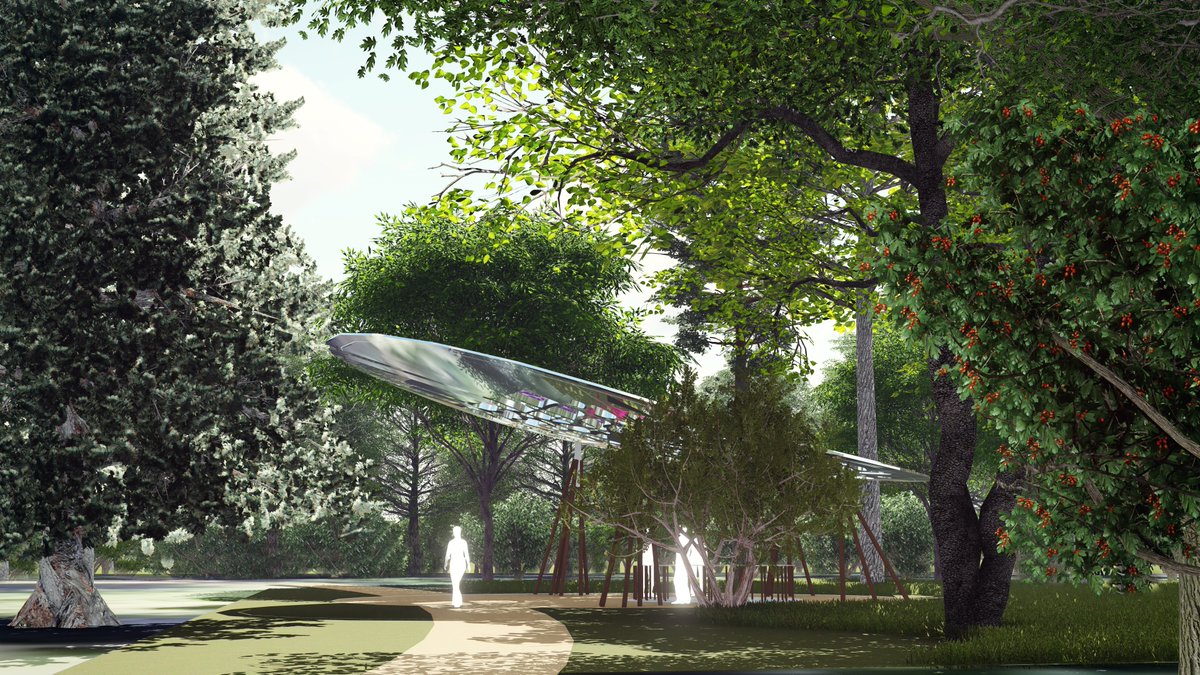 andrewd_rhp's tweet photo. #throwbackfriday our teams entry for @CUBotanicGarden competition #c2016 exploring interpretation, poetic structure, reflective canopy - aerial view with your feet on ground @RHPartnership Congratulations to @CDC_Studio for #RisingPath looking forward to seeing it realised! https://t.co/gl9ZFMSPUg