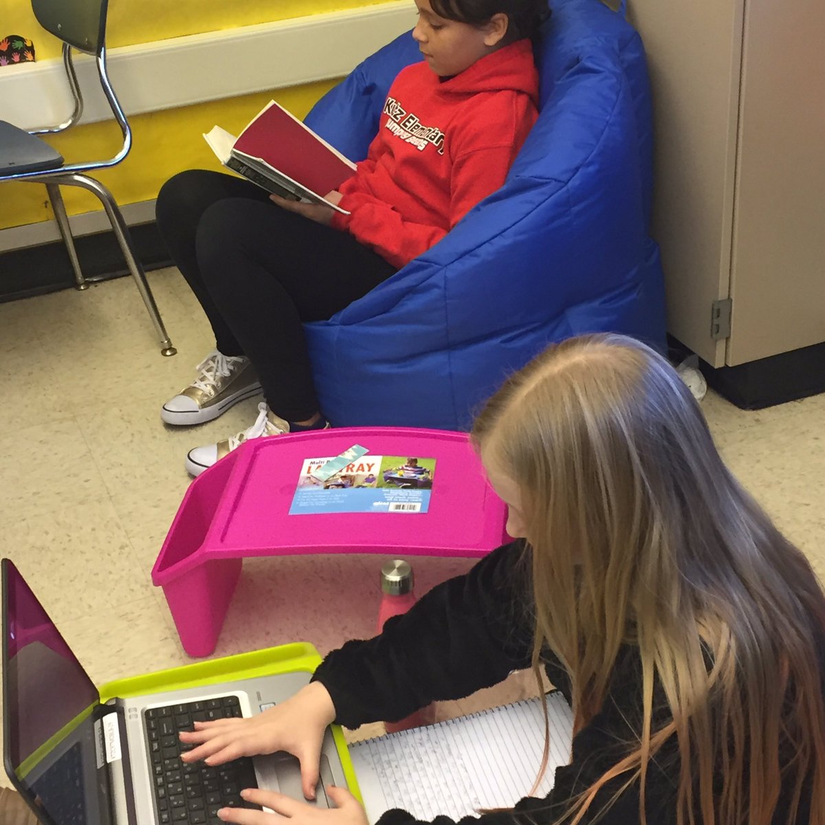 Alternative seating options and materials are working as hard as our students <a href="/CBKutzElem/">Paul W. Kutz Elem</a> .