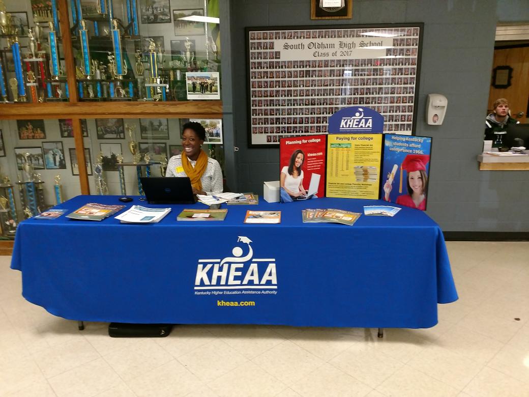 South students, stop by and see Candice Johnson with KHEAA today @ lunch to find out how to pay for college!