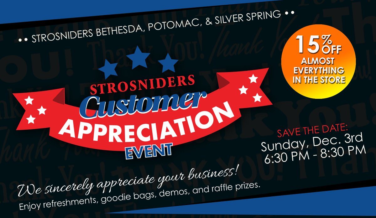 strosniders's tweet photo. Save the date! @strosniders Bethesda, Potomac &amp; Silver Spring. https://t.co/uMTrzjttPA