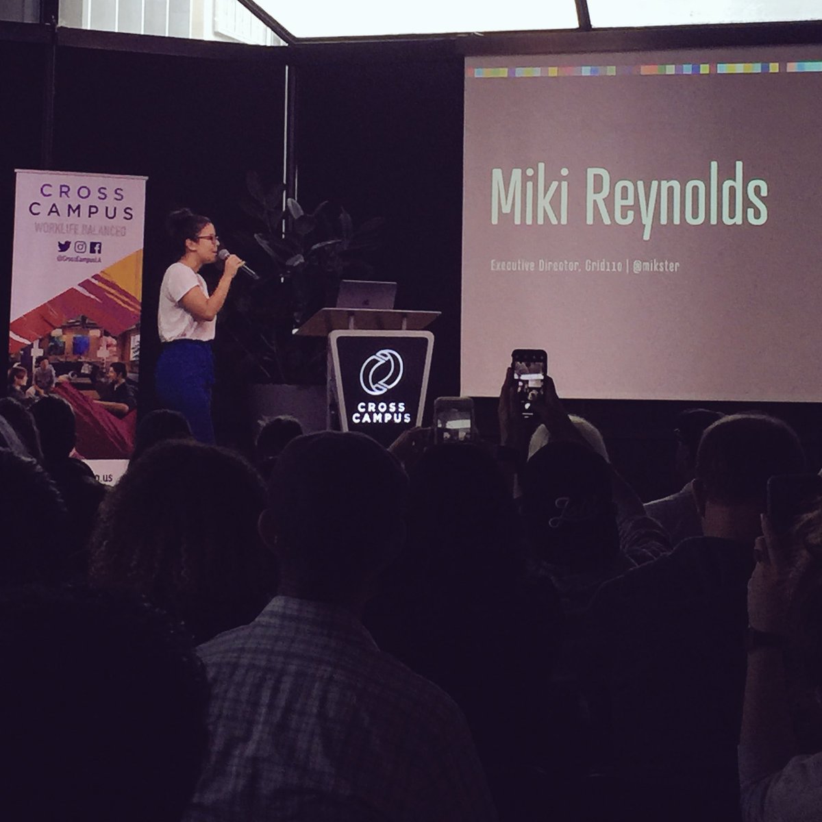 strykerwatts's tweet photo. Listening to the fascinating Miki Reynolds at @LosAngeles_CM. @CrossCampusLA @mikster https://t.co/RGMr1AMZJV