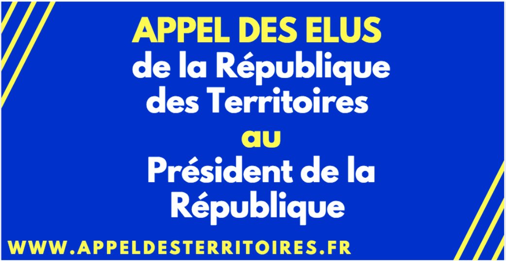 Je partage et relaie l'appel des élus de la République des Territoires. Les élus sont le ciment de notre démocratie! #Yonne  appeldesterritoires.fr