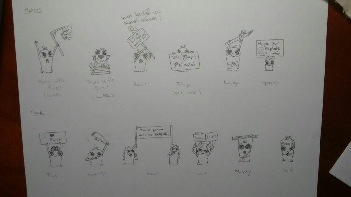 ChaoticGamesDev's tweet image. Continuamos con los FosFos, ahora os presentamos los Fans y los Haters de cada luchador. ¿Con ganas de conocer a los luchadores? #GameDev #GameDesign #IndieDev #3KSC