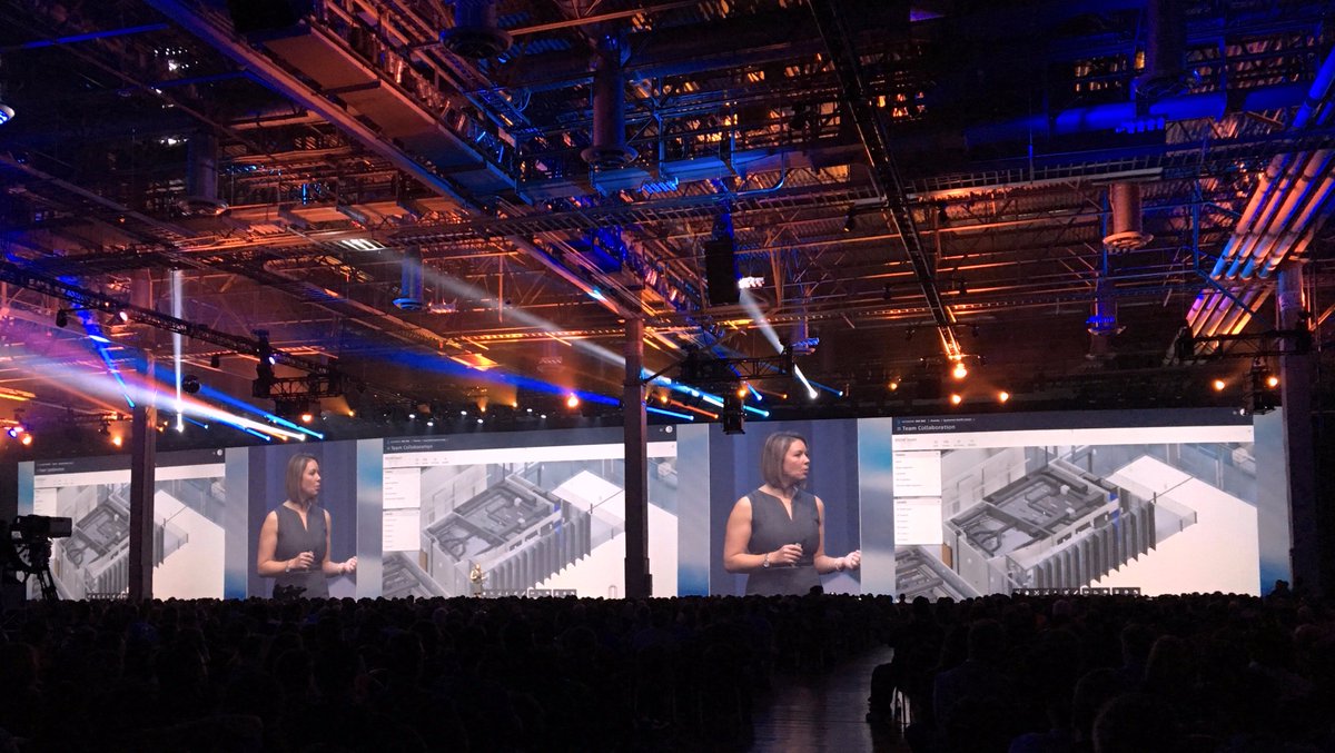 BIM360's tweet photo. A day later, and we're all still buzzing about the next gen @BIM360 #design #collaboration reveal by @sarahatadsk with package transfer, aggregated models, clash avoidance at the design stage, even in #civil and #infrastructure projects! #AU2017 #Construction https://t.co/dUfEl7patm
