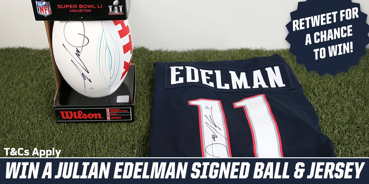 NFLUKIRE's tweet image. 🎉 FRIDAY GIVEAWAY 🎉

Retweet for a chance to win this signed @Edelman11 ball and jersey!

T&amp;amp;Cs: on.nfl.com/1DWhyW