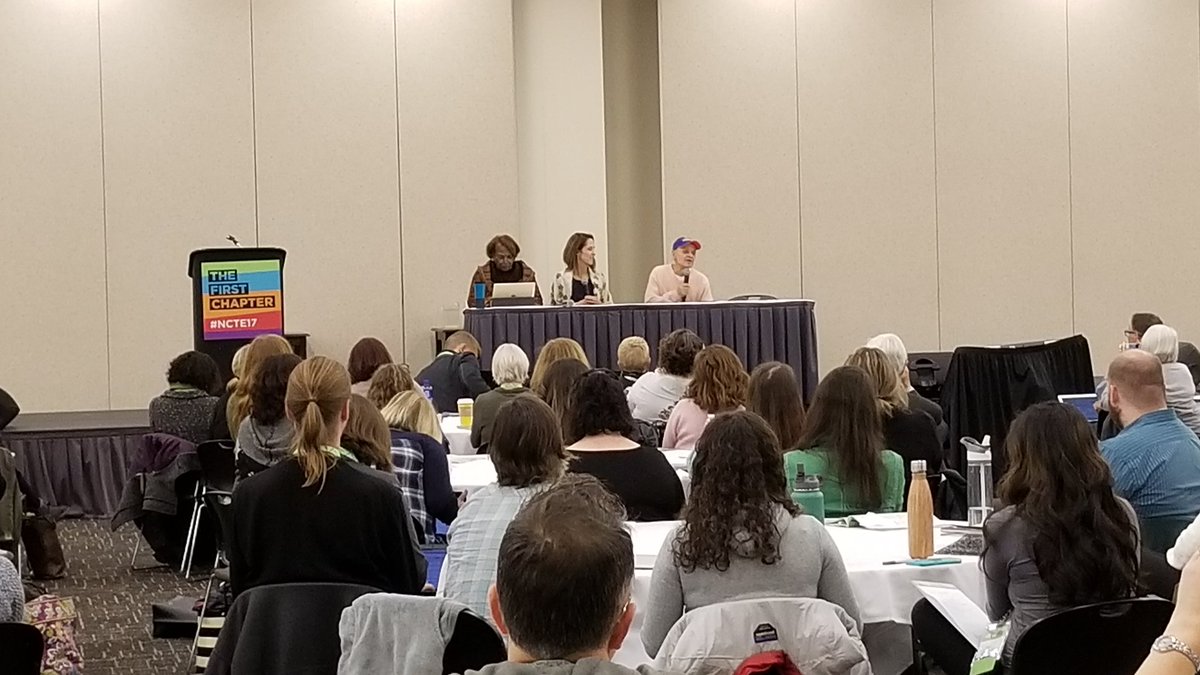 ..."the Vietnam War was swept under the rug like an alcoholic father". Amazing words spoken from the PBS documentary, as part of a conversation with one of the directors and Tim O'Brien. #ncte17 #PCTELAinSTL