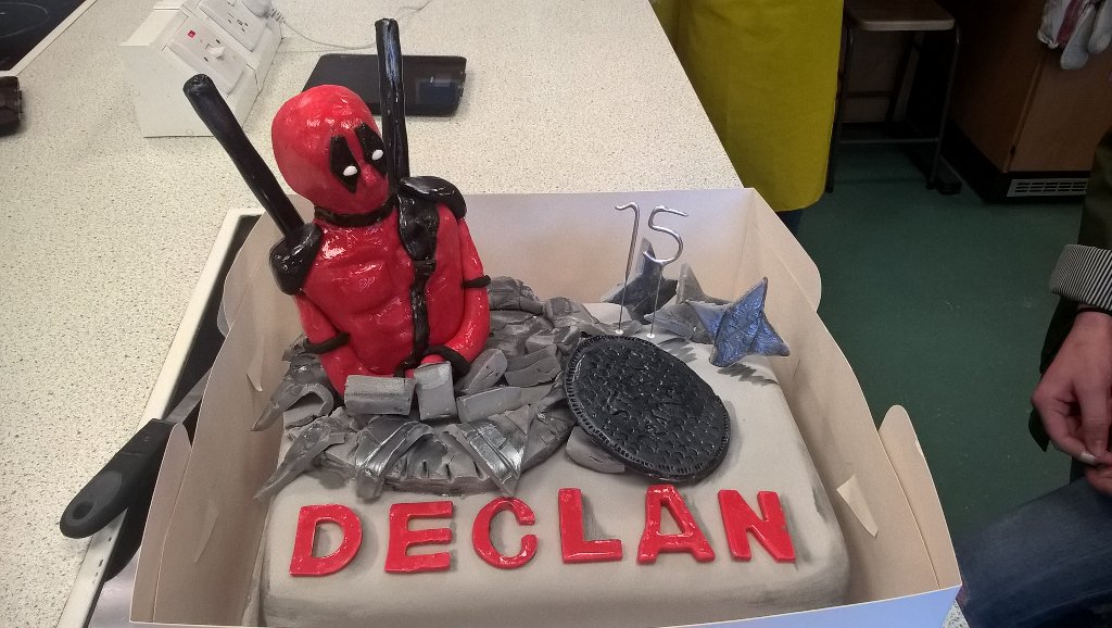 stmckstu01's tweet photo. Amazing! £8000 raised today for Declan &amp; family. So proud of our school! These guys made his cake!Happy 15th! https://t.co/R2yMXbqtXL