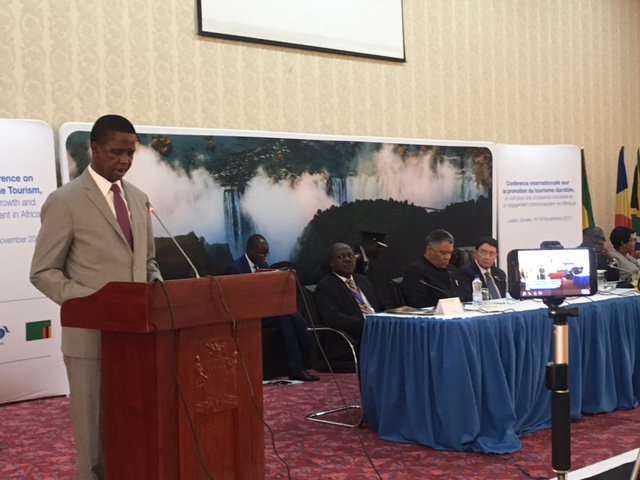 mmashologu1's tweet photo. @UNWTO Intl Conf on Promoting Sustainable Tourism in Africa - opening session to commemorate @iystd2017 in #Zambia - promoting #inclusive tourism #growth towards the #SDGs in Africa https://t.co/p2OZl6QD78