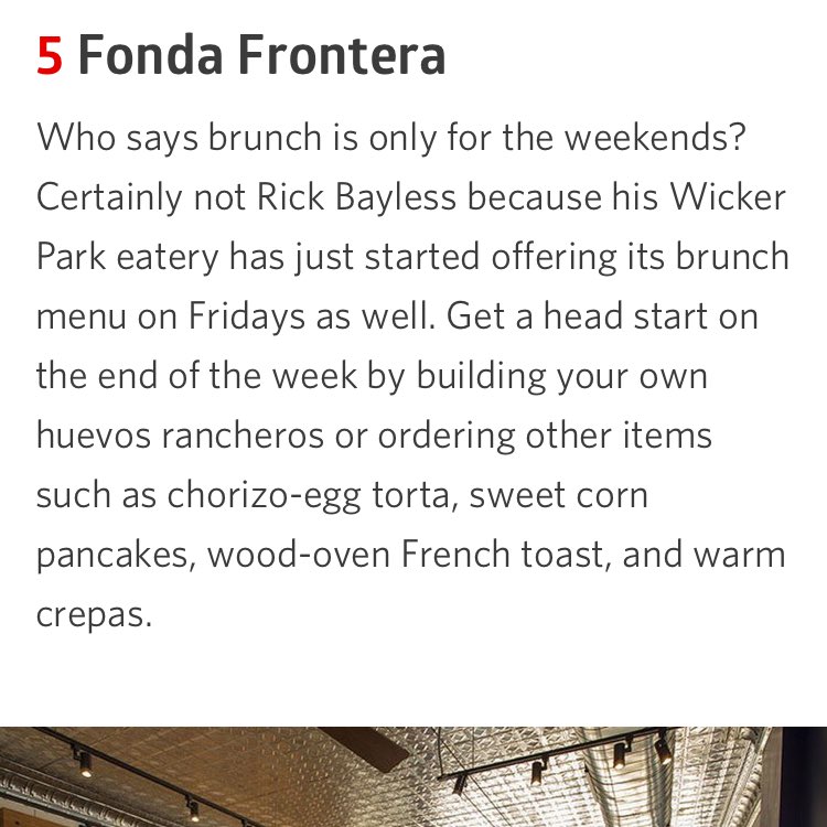 FondaFrontera's tweet photo. Our new Friday brunch is coming in hot at #5 on the Eater Brunch Heatmap!! 🔥🔥🔥🔥🔥 https://t.co/oLqI49MCW4